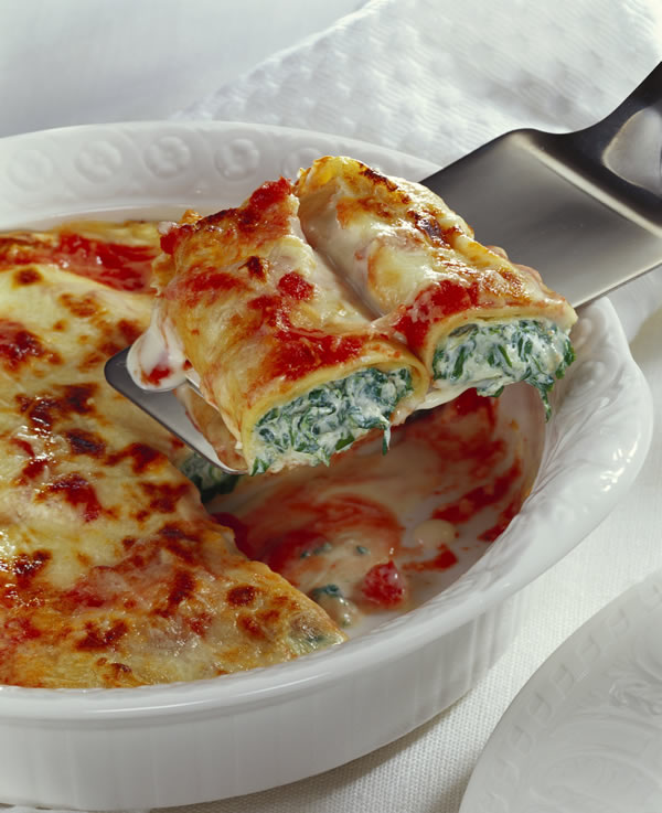 Zapečene palačinke sa špinatom i sirom - Crespelle