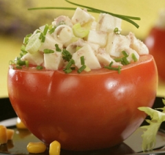 Paradajz punjen paštetom i mozzarellom