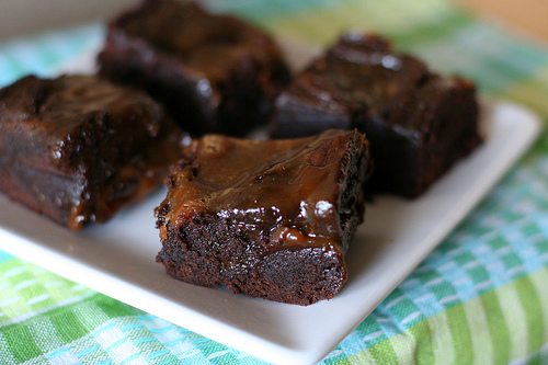 Karamel brownies